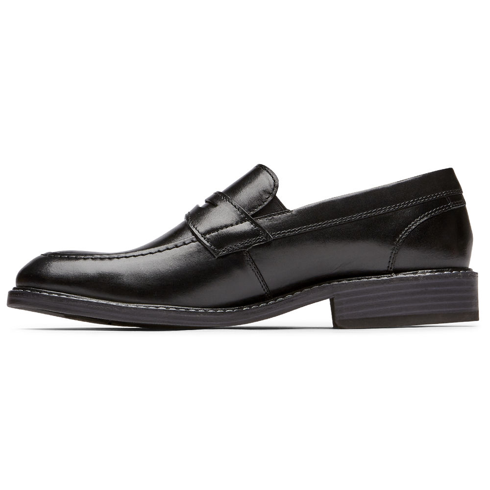 Rockport Mens Loafers Black - Kenton Penny - UK 710-ZVHTXN